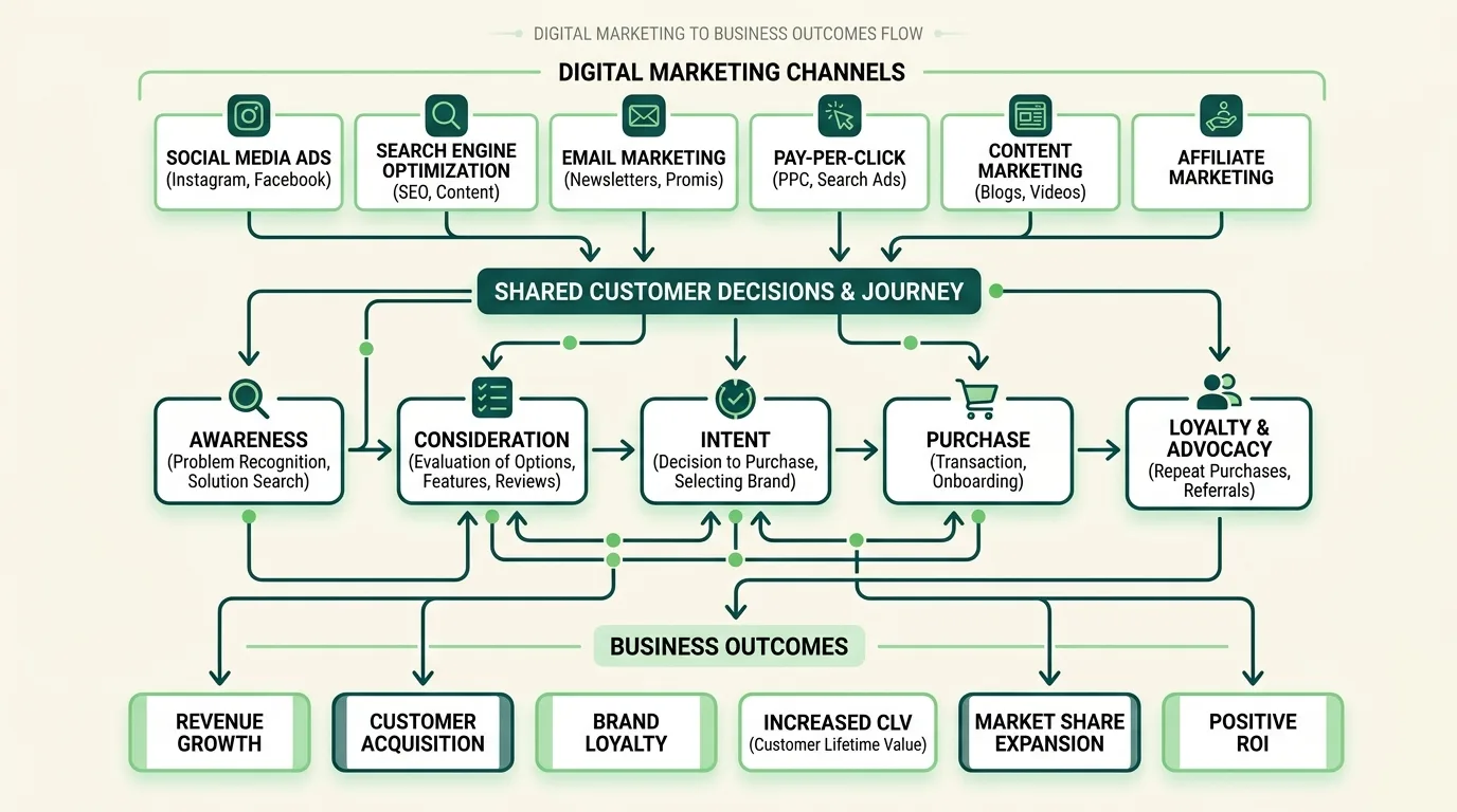 Digital channels connected to shared business outcomes.